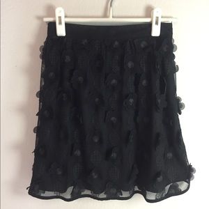 Alya Black Flower Skirt